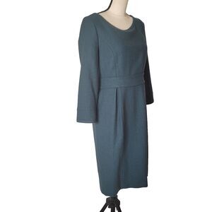 J. Crew size 8 dress wool dress pleated lining formal business zip